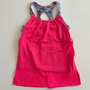Ivivva by Lululemon bright pink Double Dutch tank
